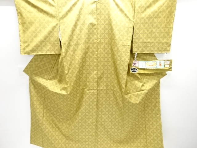 JAPANESE KIMONO / UNUSED OSHIMA TSUMUGI / WOVEN SHIPPO 
